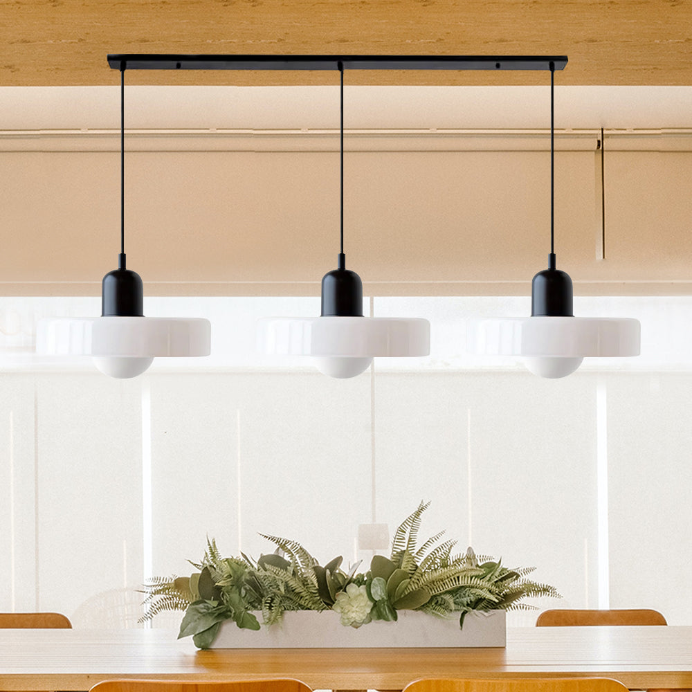 Three Glass Shade Pendant Light — Warm Ambient Glow