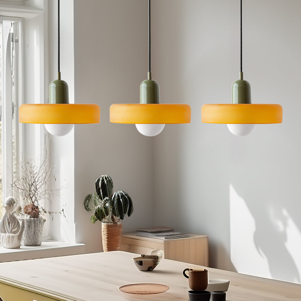 Three Glass Shade Pendant Light — Warm Ambient Glow