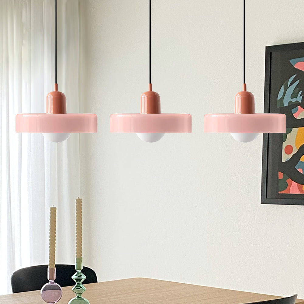 Three Glass Shade Pendant Light — Warm Ambient Glow