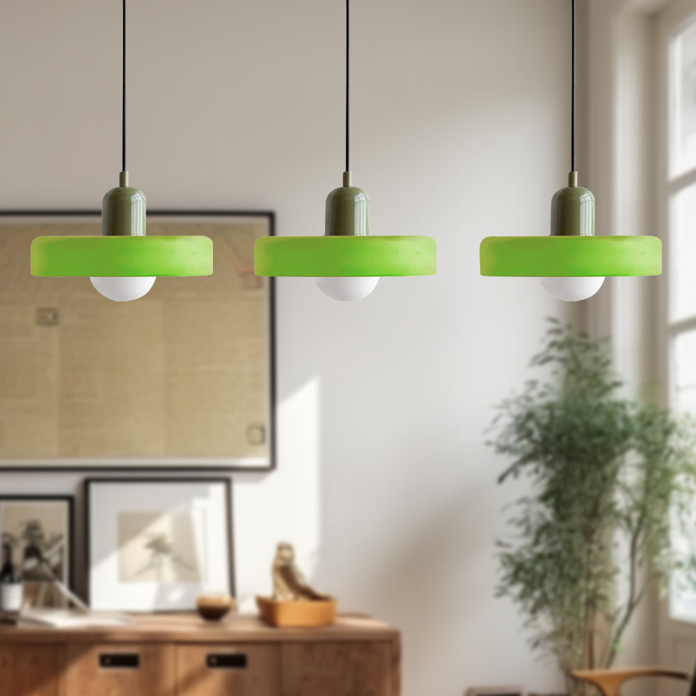 Three Glass Shade Pendant Light — Warm Ambient Glow