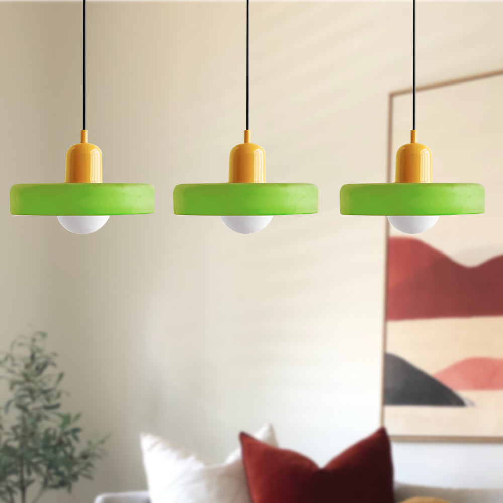 Three Glass Shade Pendant Light — Warm Ambient Glow