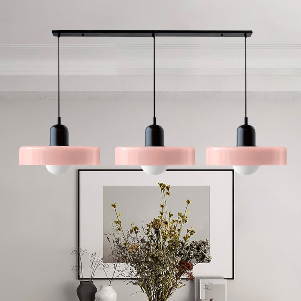 Three Glass Shade Pendant Light — Warm Ambient Glow