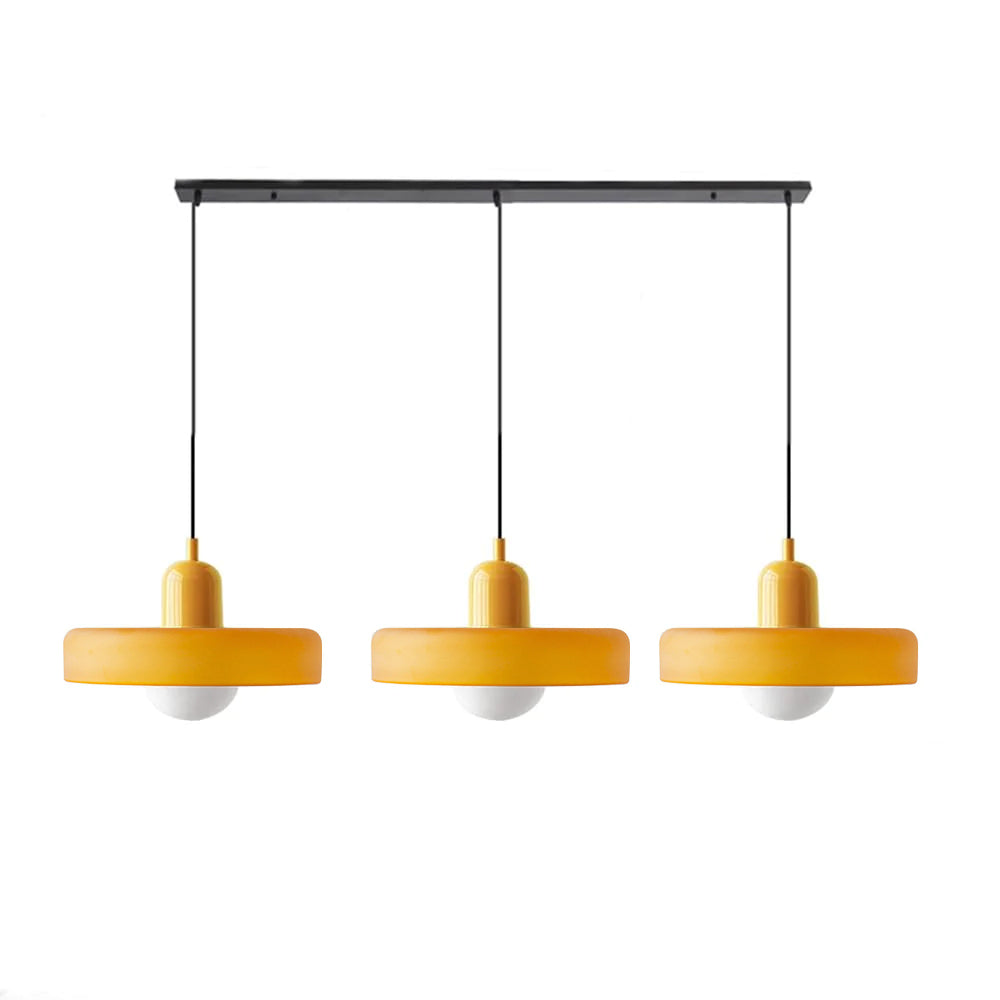 Three Glass Shade Pendant Light — Warm Ambient Glow