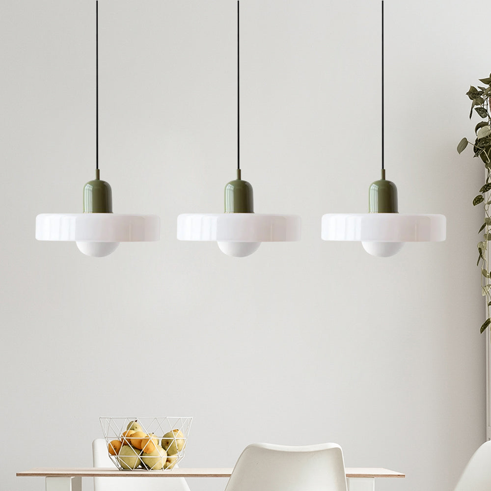 Three Glass Shade Pendant Light — Warm Ambient Glow