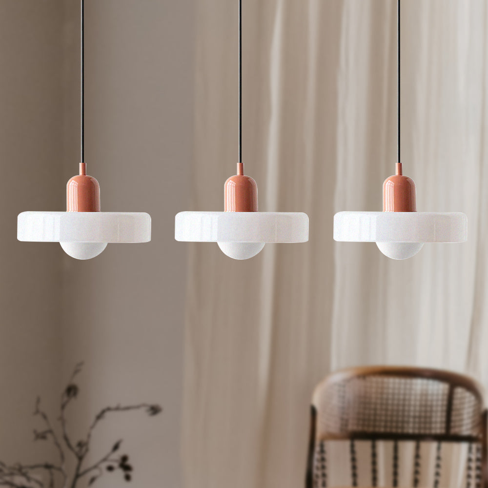 Three Glass Shade Pendant Light — Warm Ambient Glow