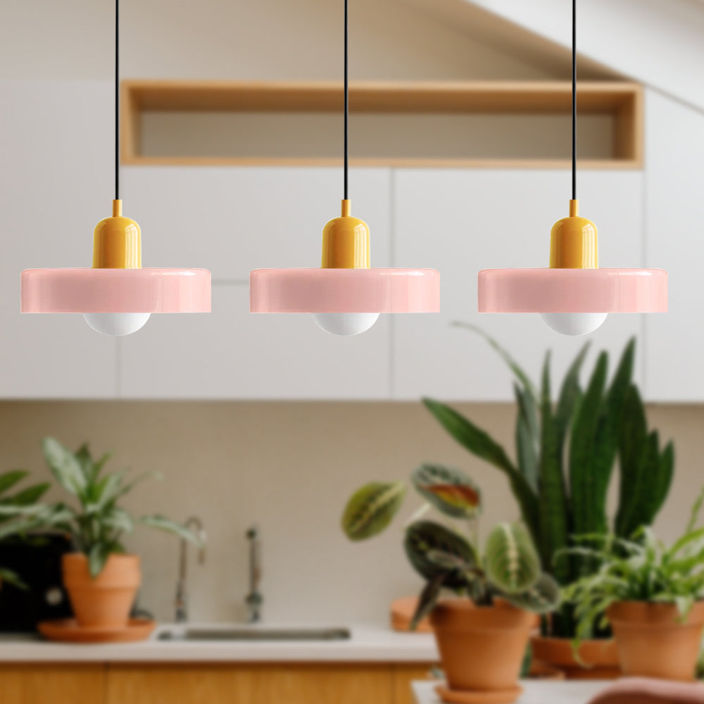 Three Glass Shade Pendant Light — Warm Ambient Glow