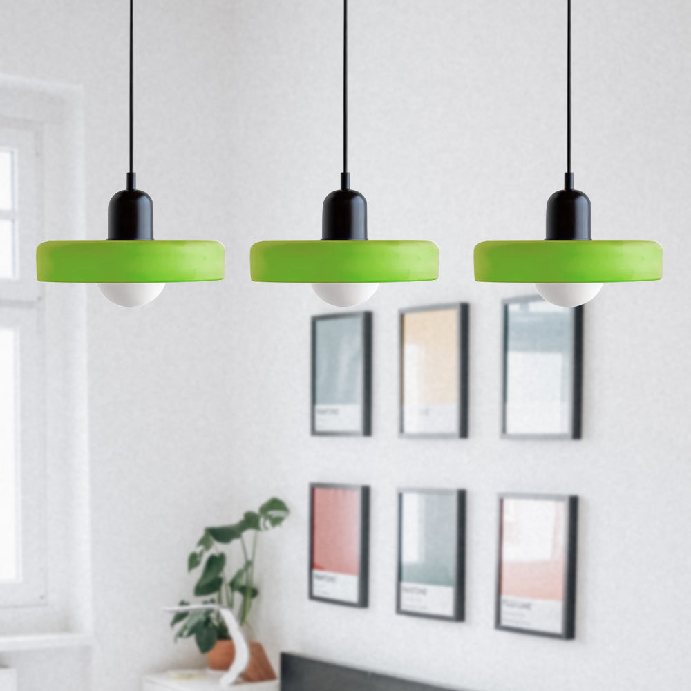 Three Glass Shade Pendant Light — Warm Ambient Glow