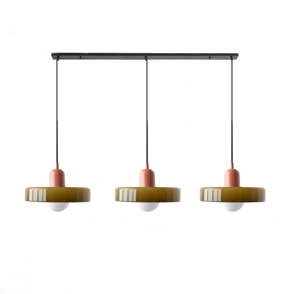 Three Glass Shade Pendant Light — Warm Ambient Glow
