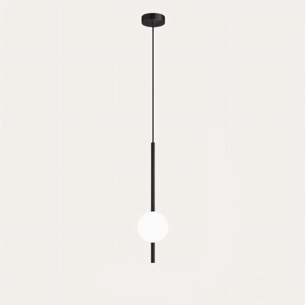 Modern Glass Globe Pendant Lighting — Integrated LEDs, Adjustable Height