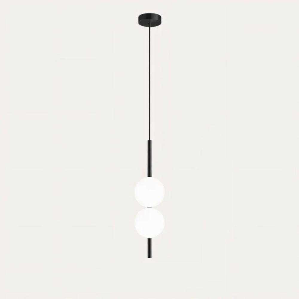 Modern Glass Globe Pendant Lighting — Integrated LEDs, Adjustable Height