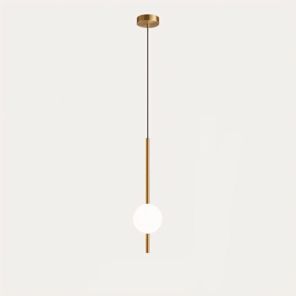Modern Glass Globe Pendant Lighting — Integrated LEDs, Adjustable Height