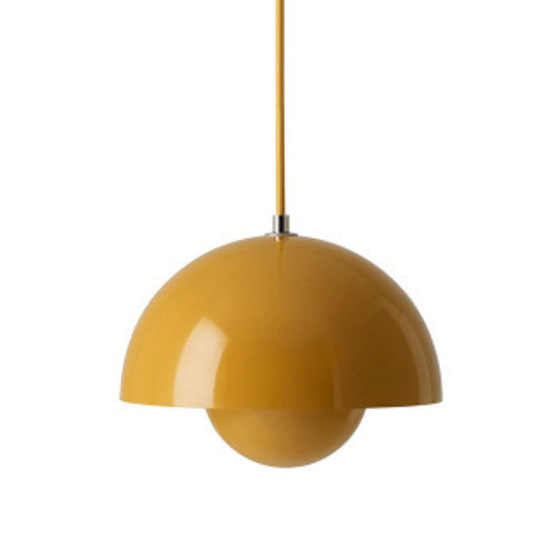 Modern Half-Sphere Pendant Light — Floating Minimalist Form, Adjustable Cable