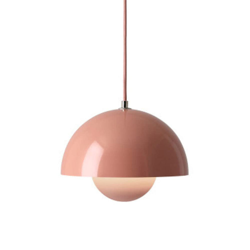 Modern Half-Sphere Pendant Light — Floating Minimalist Form, Adjustable Cable
