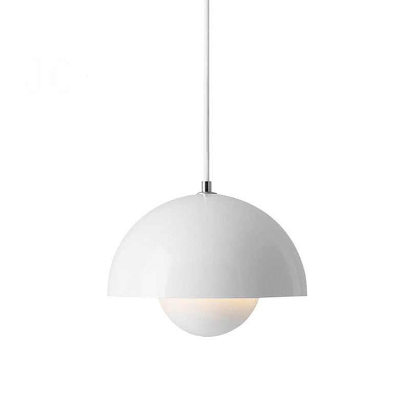 Modern Half-Sphere Pendant Light — Floating Minimalist Form, Adjustable Cable