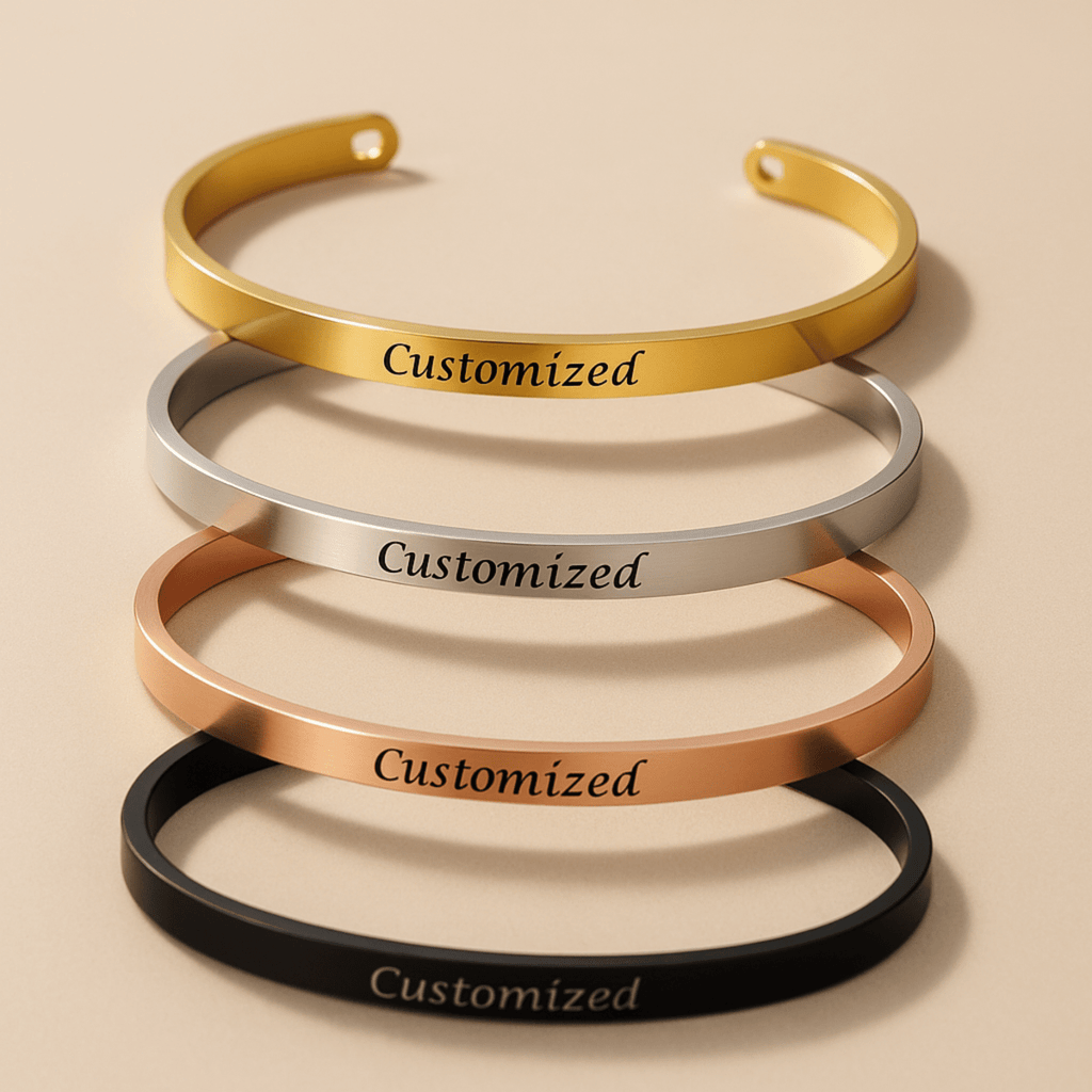 Bracelet en acier inoxydable gravé personnalisé AureaLink