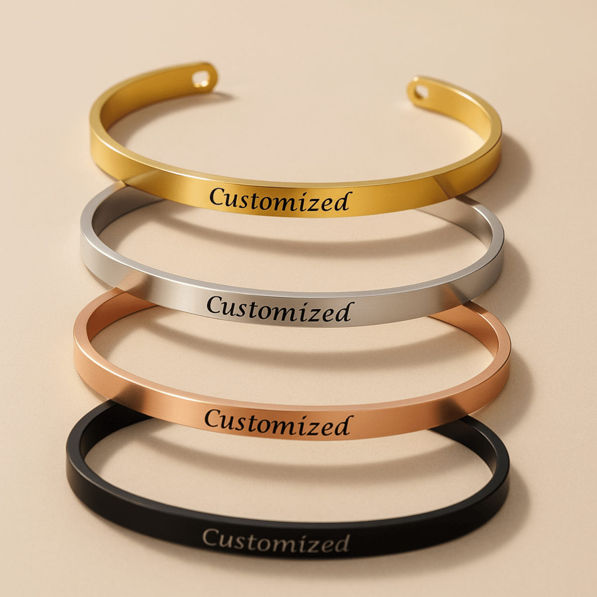 Bracelet en acier inoxydable gravé personnalisé AureaLink