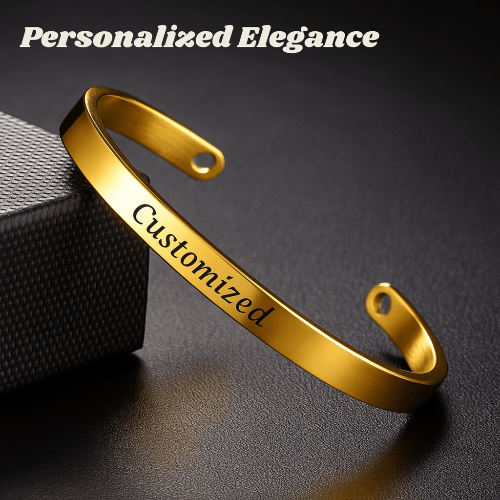Bracelet en acier inoxydable gravé personnalisé AureaLink