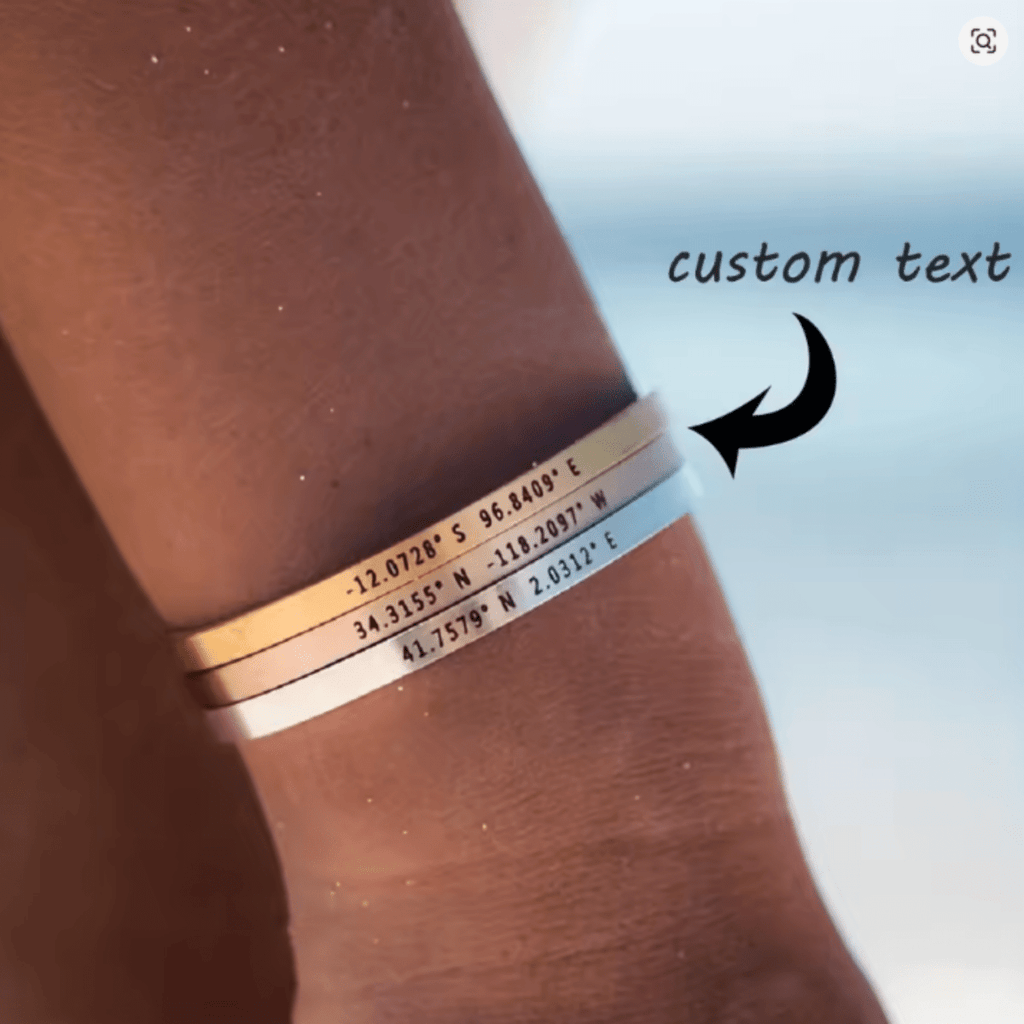 Bracelet en acier inoxydable gravé personnalisé AureaLink