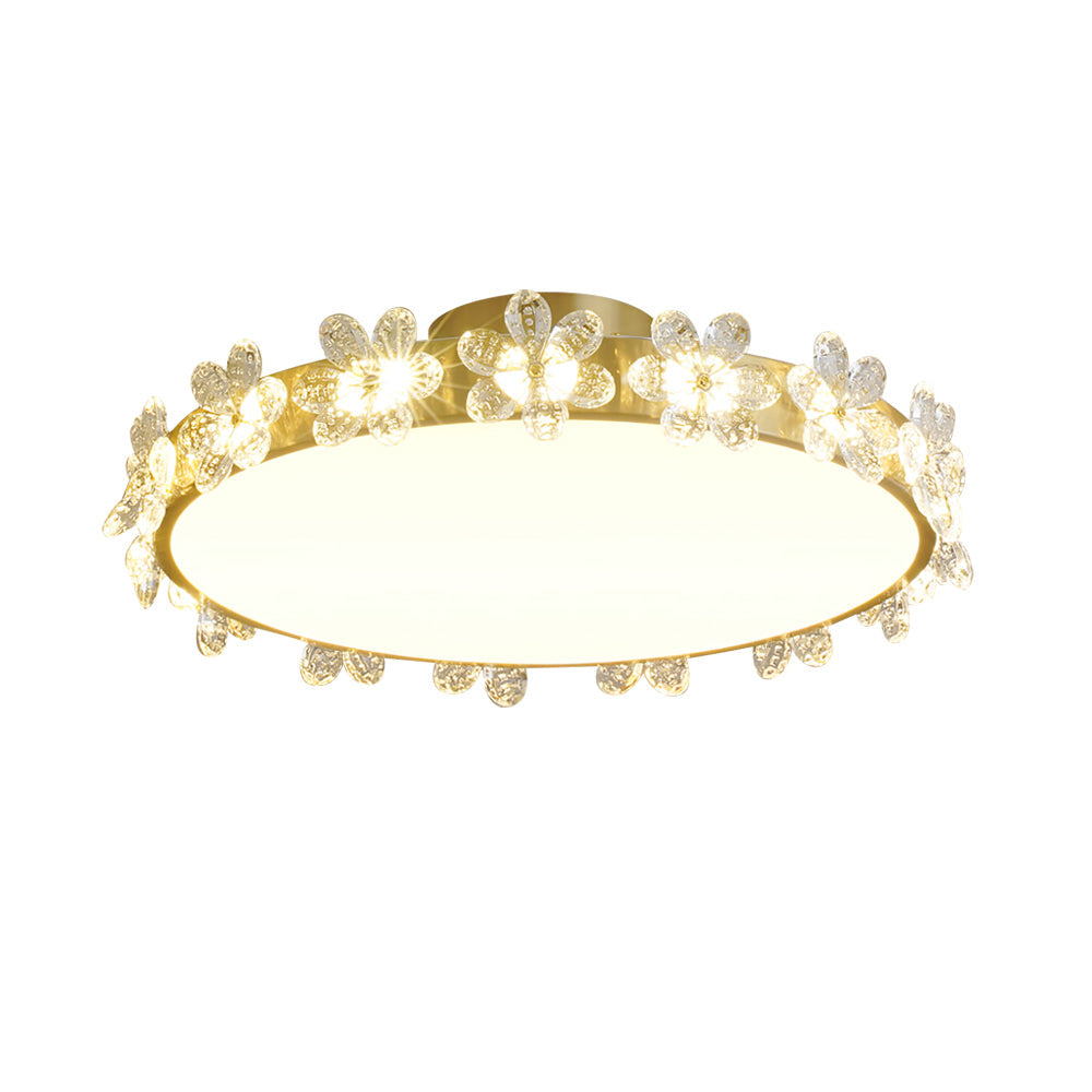 LioraBloom Crystal Petal Ceiling Lamp — Refracted Soft Glow