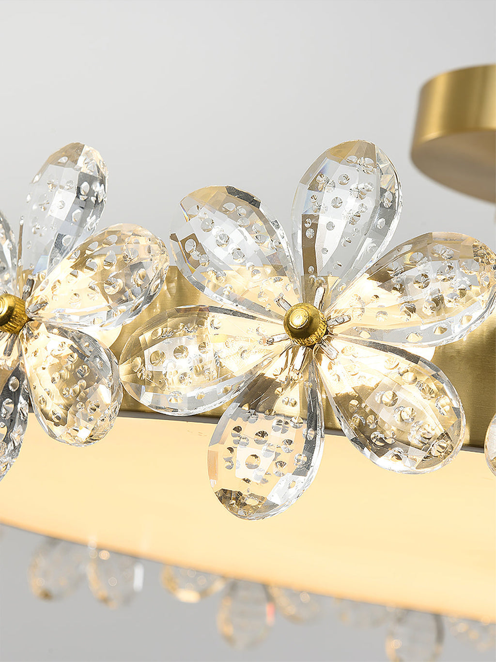LioraBloom Crystal Petal Ceiling Lamp — Refracted Soft Glow