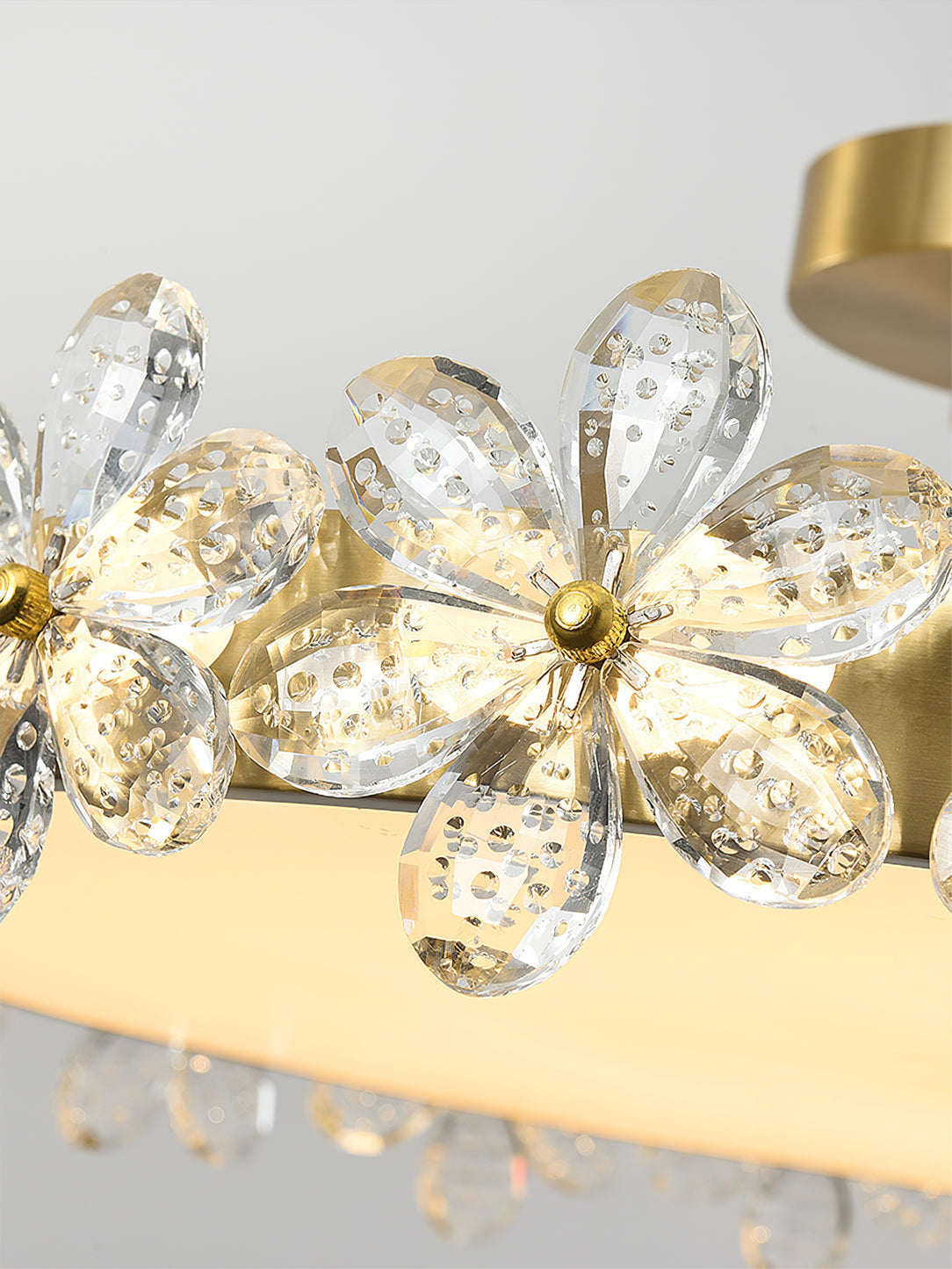 LioraBloom Crystal Petal Ceiling Lamp — Refracted Soft Glow