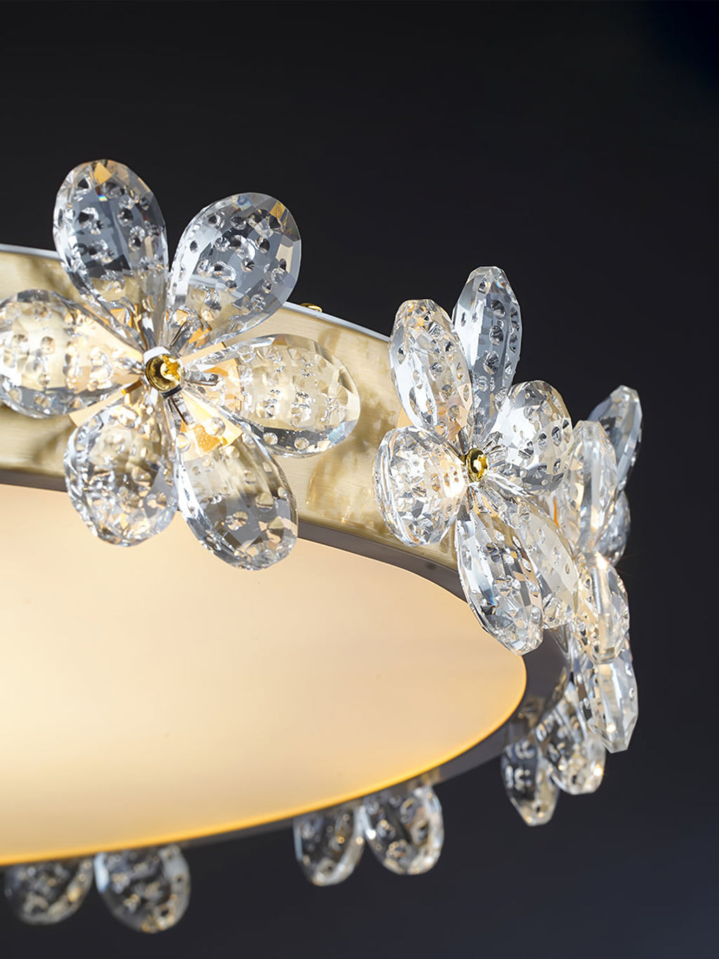 LioraBloom Crystal Petal Ceiling Lamp — Refracted Soft Glow