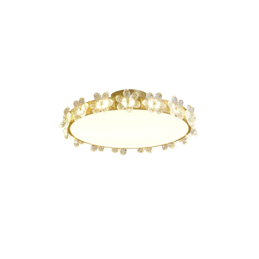 LioraBloom Crystal Petal Ceiling Lamp — Refracted Soft Glow