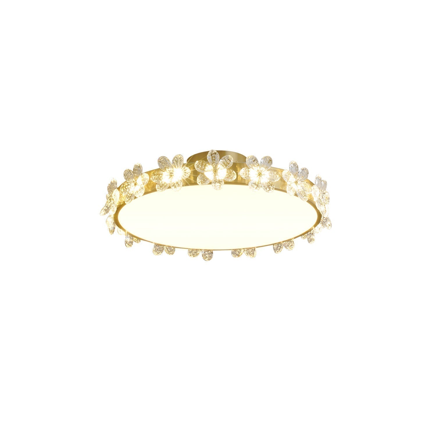 LioraBloom Crystal Petal Ceiling Lamp — Refracted Soft Glow