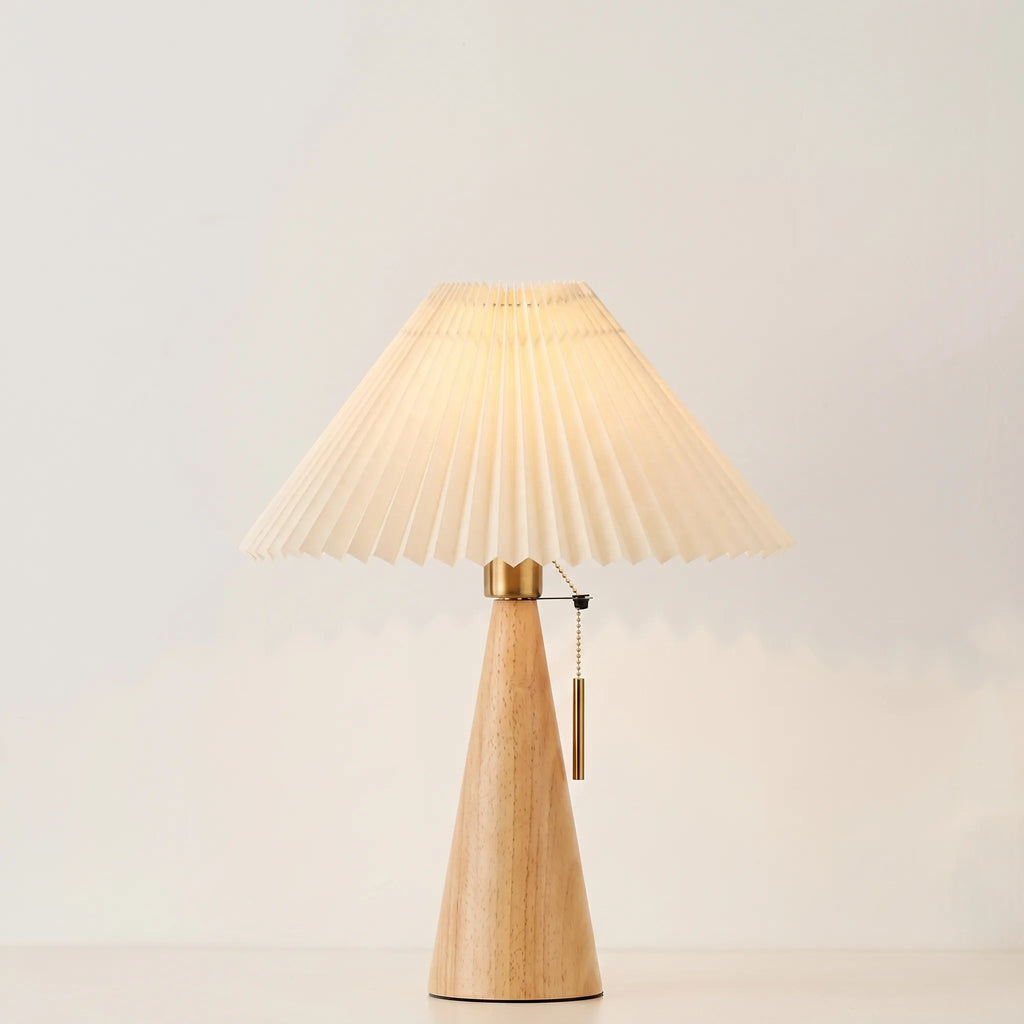 Minimalist Pleated Table Lamp -  Illuminating Reading Nooks - Wildoxy