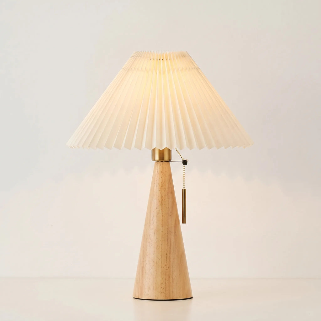 Minimalist Pleated Table Lamp -  Illuminating Reading Nooks - Wildoxy