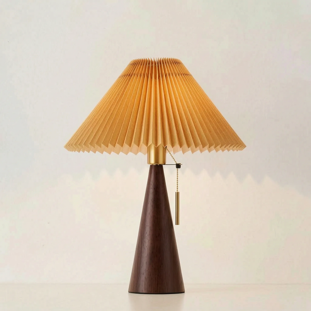 Minimalist Pleated Table Lamp -  Illuminating Reading Nooks - Wildoxy
