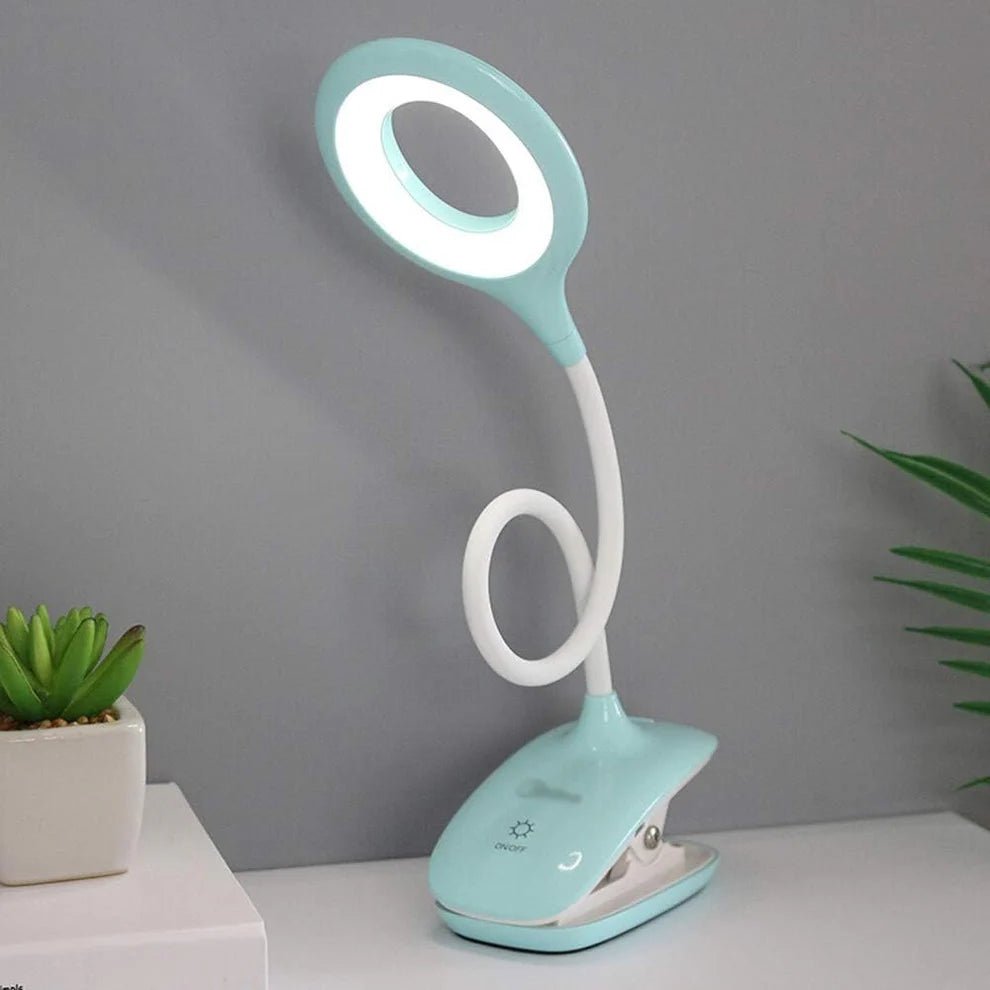 NovaClip Compact USB LED Clip-On Reading Lamp — Dimming Control, Adjustable Neck