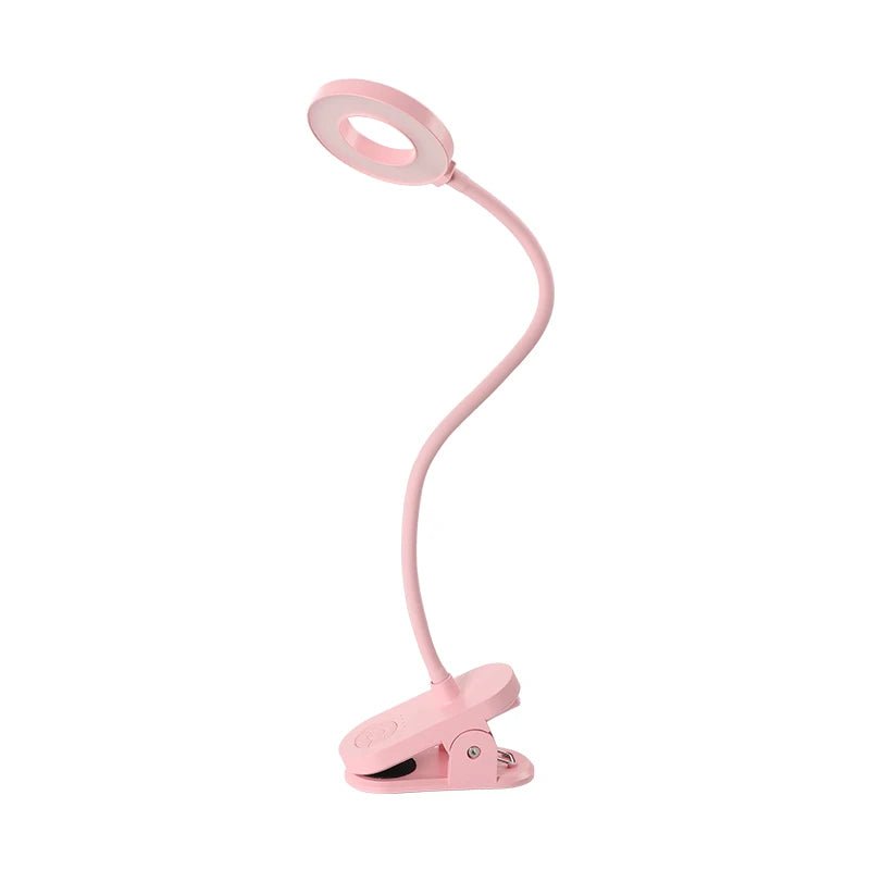 NovaClip Compact USB LED Clip-On Reading Lamp — Dimming Control, Adjustable Neck