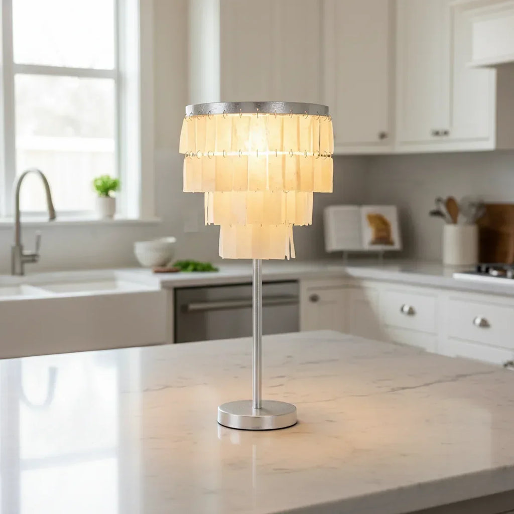 Rectangular Shell Waterfall Table Lamp | wildoxy