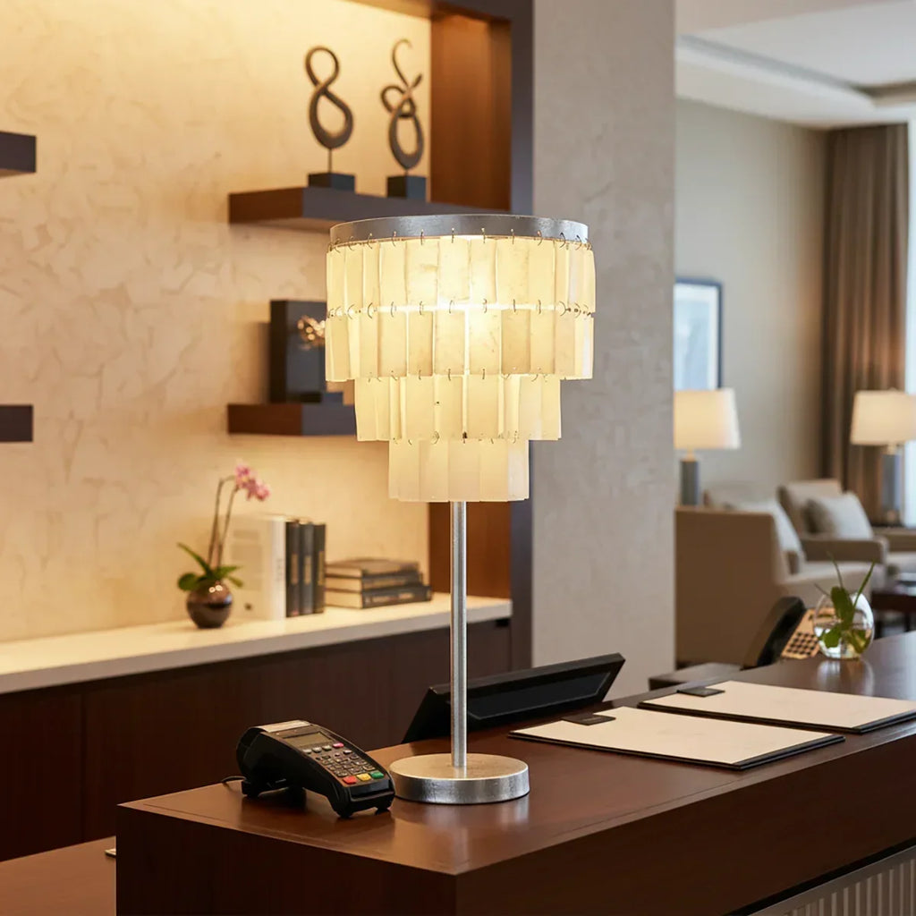 Rectangular Shell Waterfall Table Lamp | wildoxy