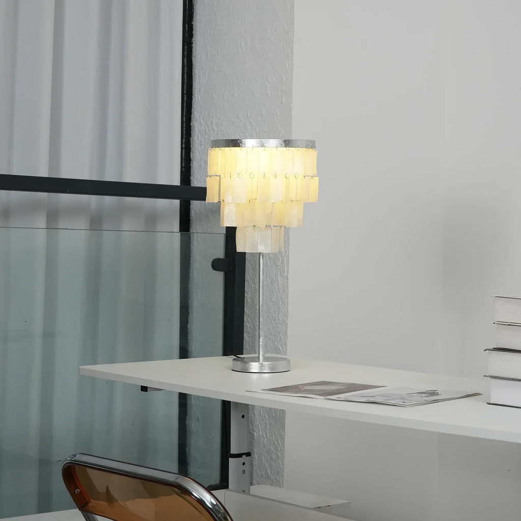 Rectangular Shell Waterfall Table Lamp | wildoxy
