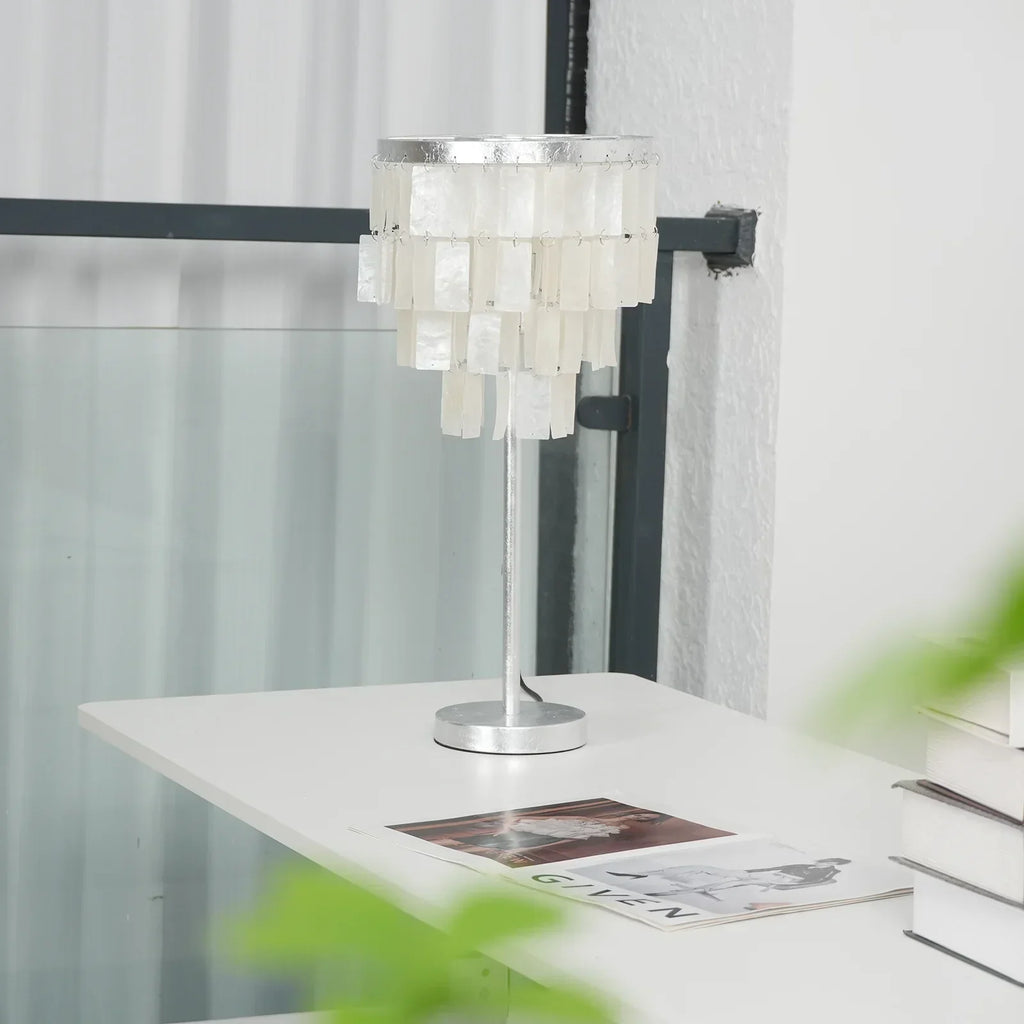 Rectangular Shell Waterfall Table Lamp | wildoxy