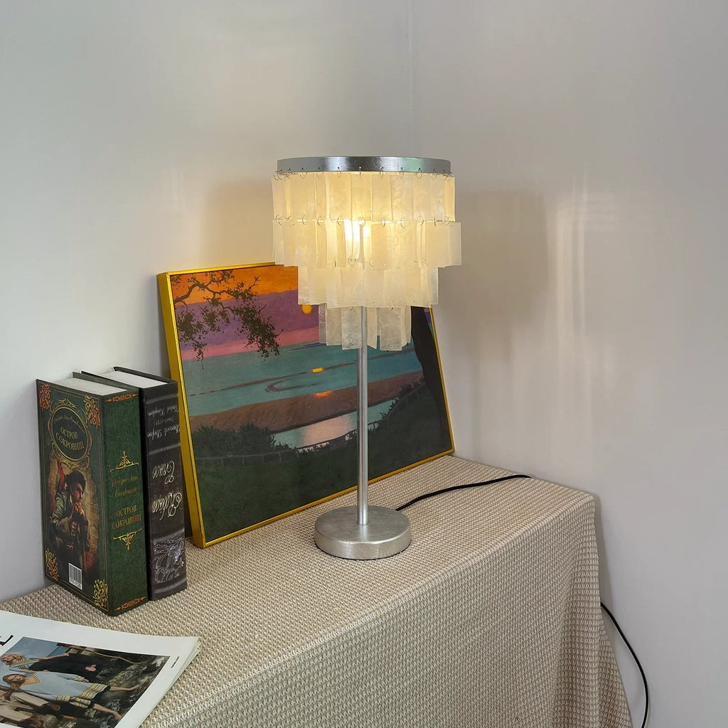 Rectangular Shell Waterfall Table Lamp | wildoxy