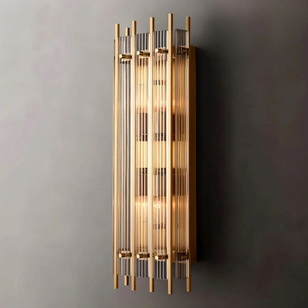 Rectangular Glass Panel Wall Sconce | wildoxy