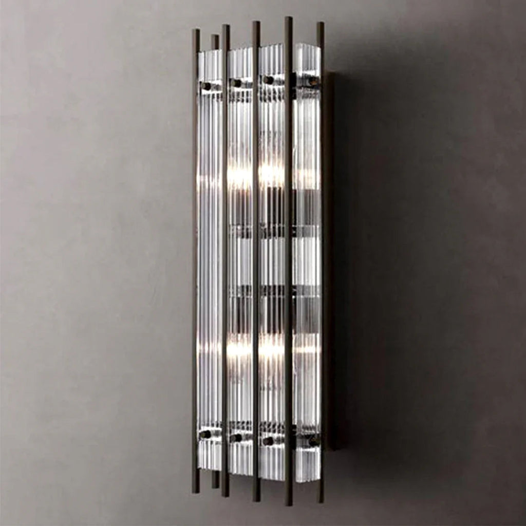 Rectangular Glass Panel Wall Sconce | wildoxy