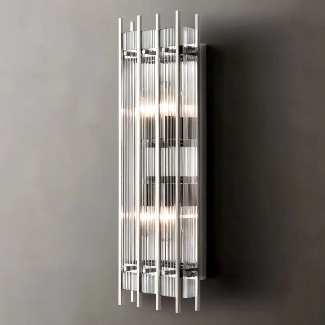 Rectangular Glass Panel Wall Sconce | wildoxy