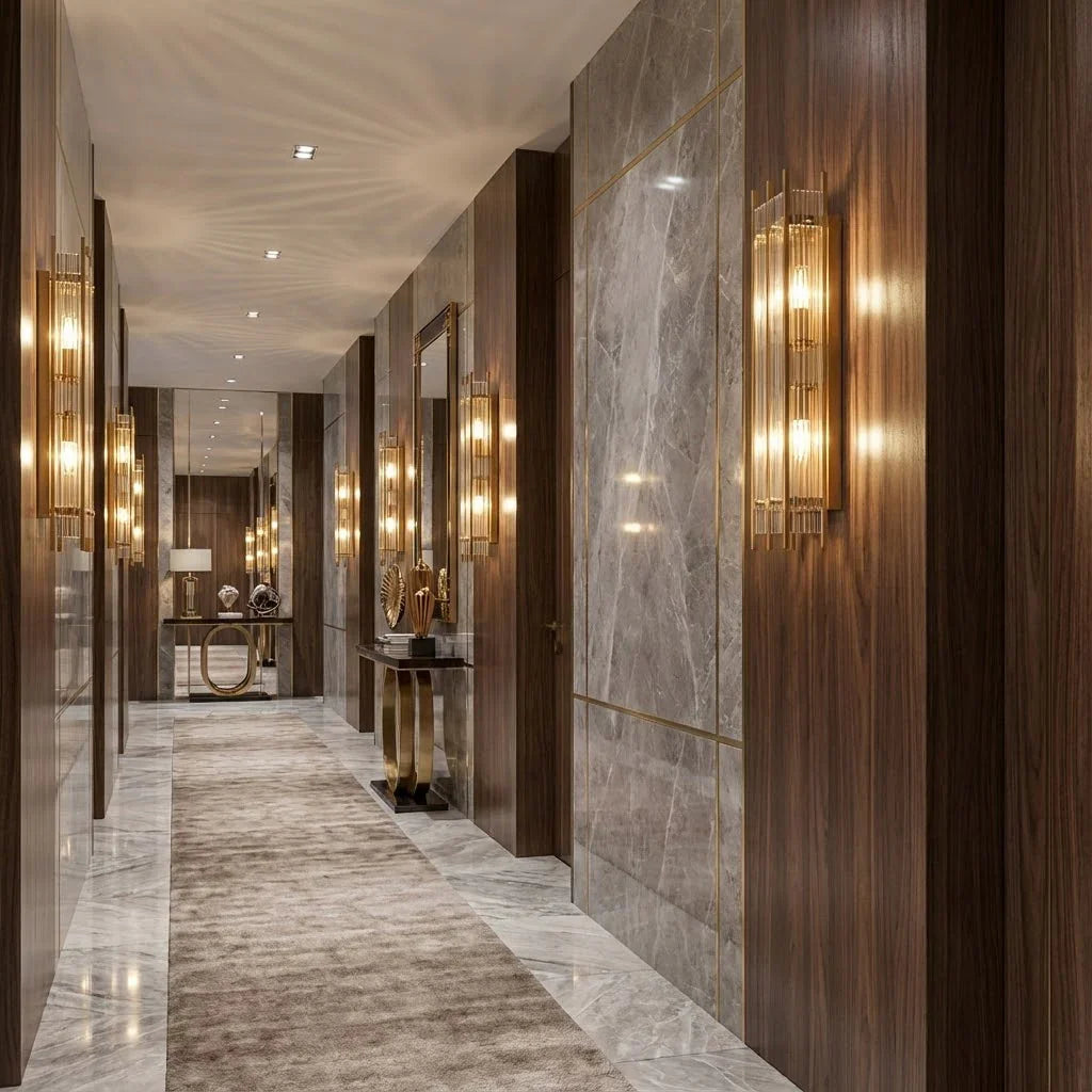 Rectangular Glass Panel Wall Sconce | wildoxy