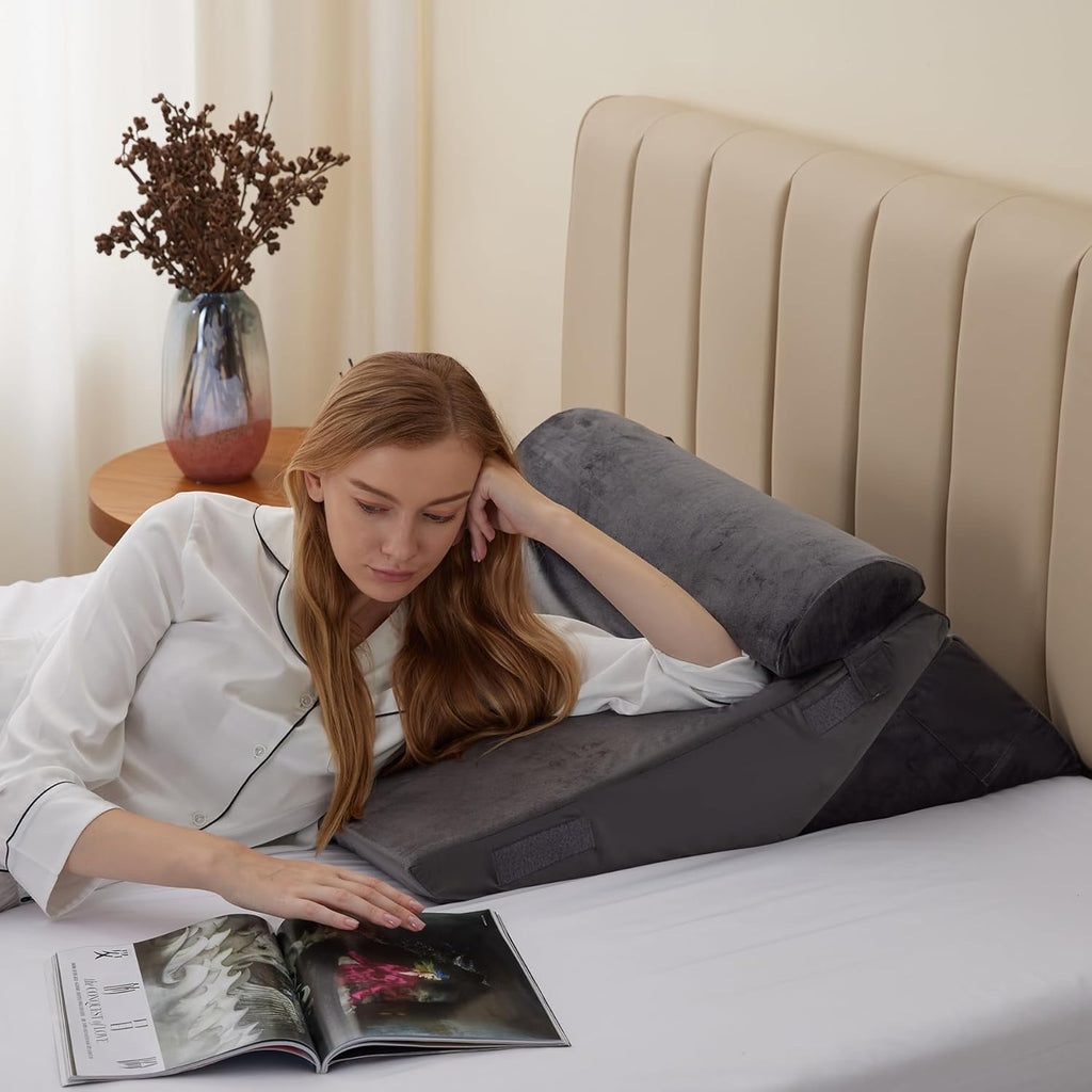 RelaxPlus 7-in-1 verstellbares orthopädisches Keilkissen aus Memory-Schaum
