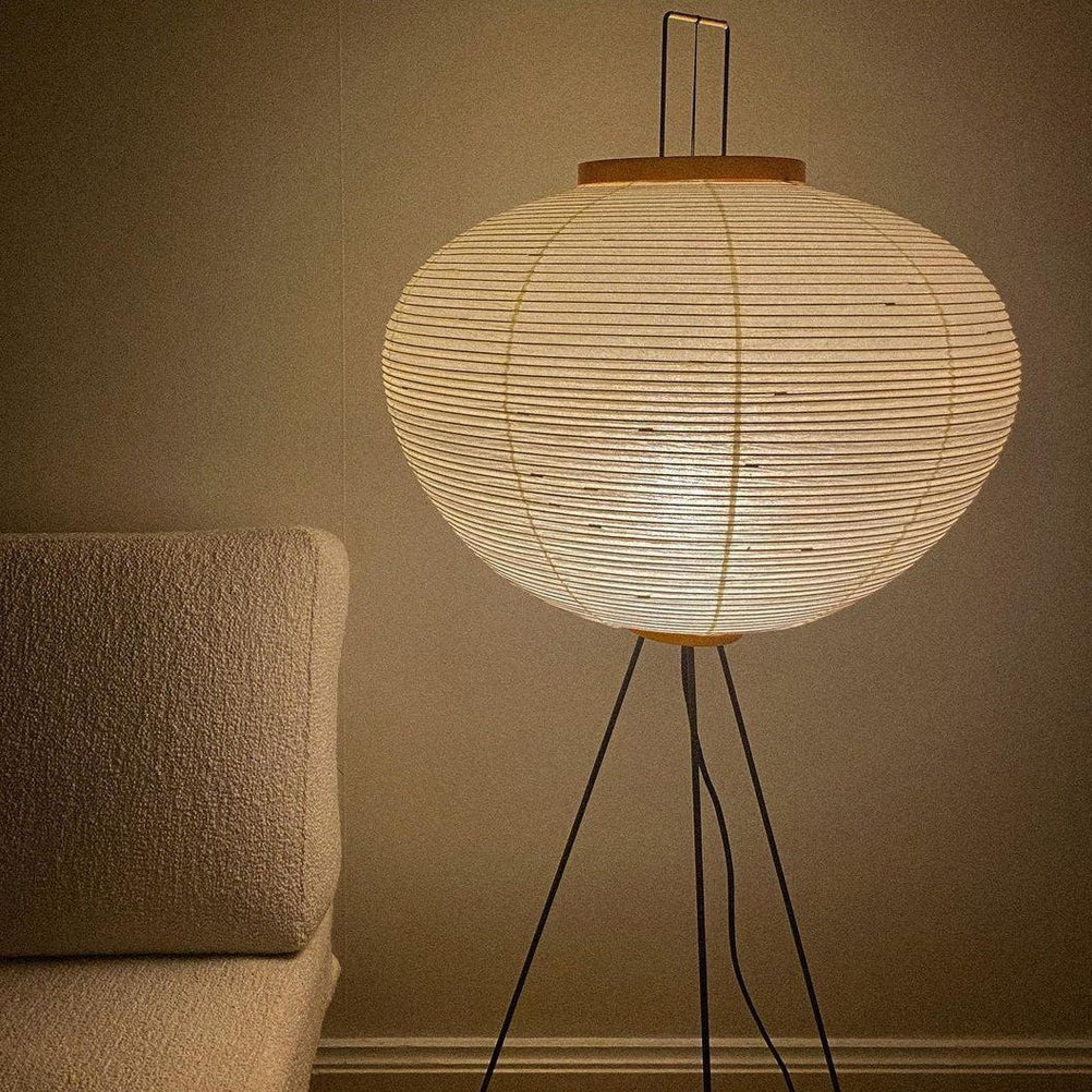 Hikaru Minimalist Design Floor Lamp — Soft Ambient Glow Rice Paper Shade