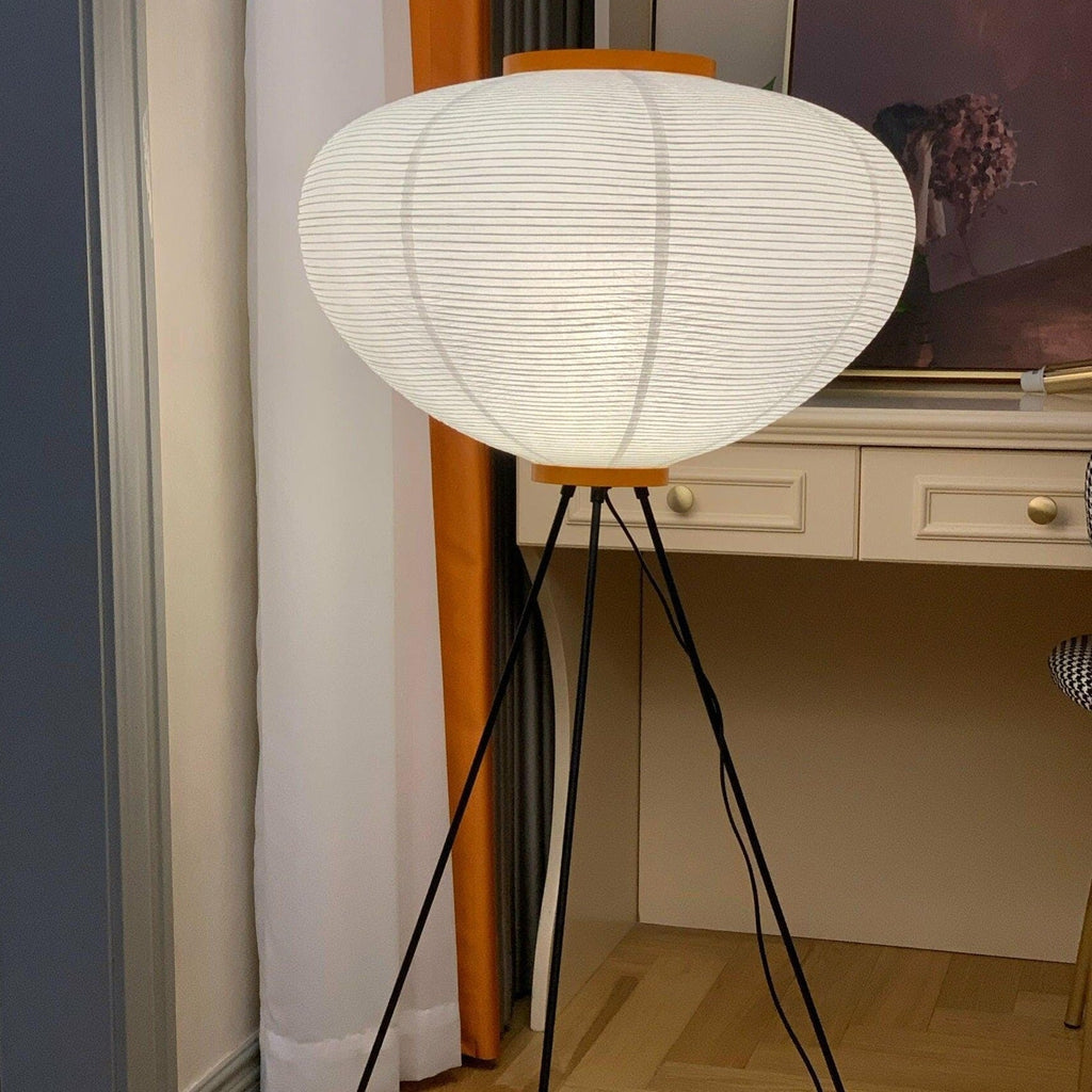 Hikaru Minimalist Design Floor Lamp — Soft Ambient Glow Rice Paper Shade