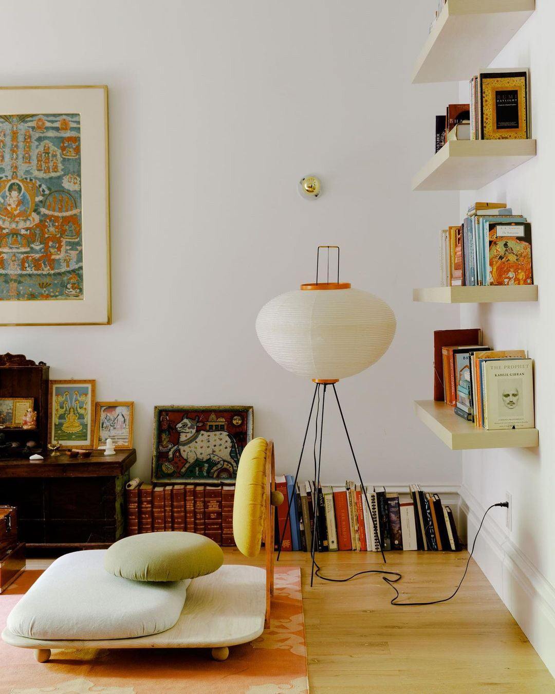 Hikaru Minimalist Design Floor Lamp — Soft Ambient Glow Rice Paper Shade
