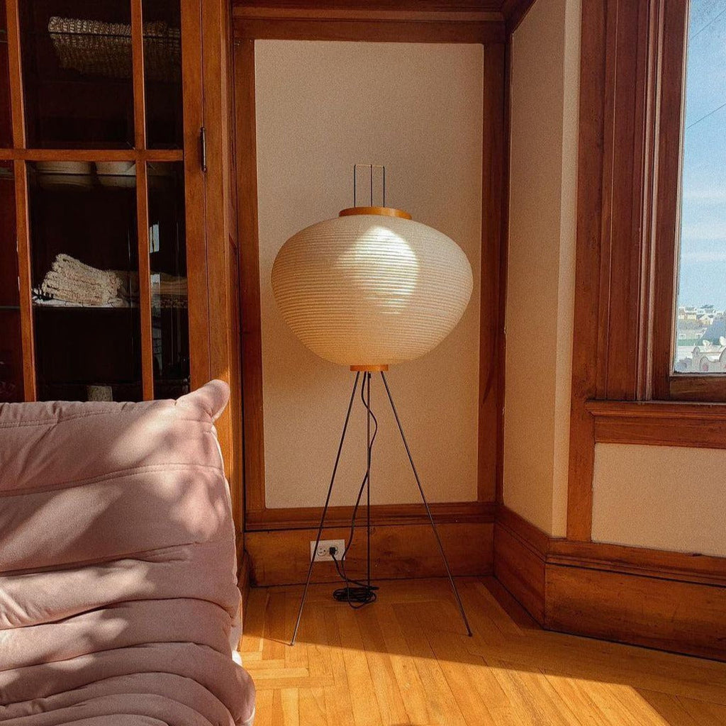 Hikaru Minimalist Design Floor Lamp — Soft Ambient Glow Rice Paper Shade