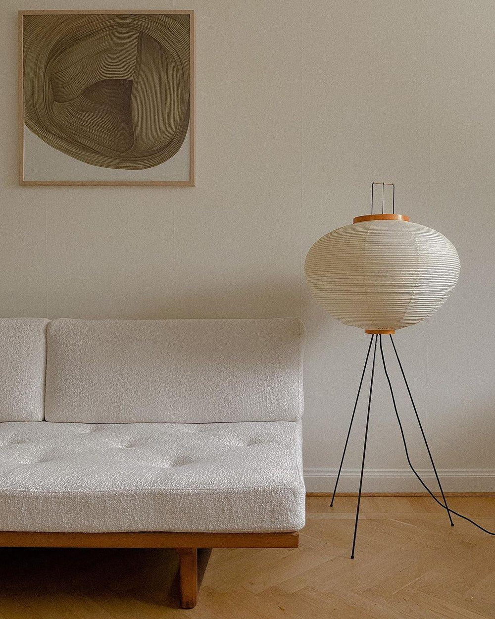 Hikaru Minimalist Design Floor Lamp — Soft Ambient Glow Rice Paper Shade