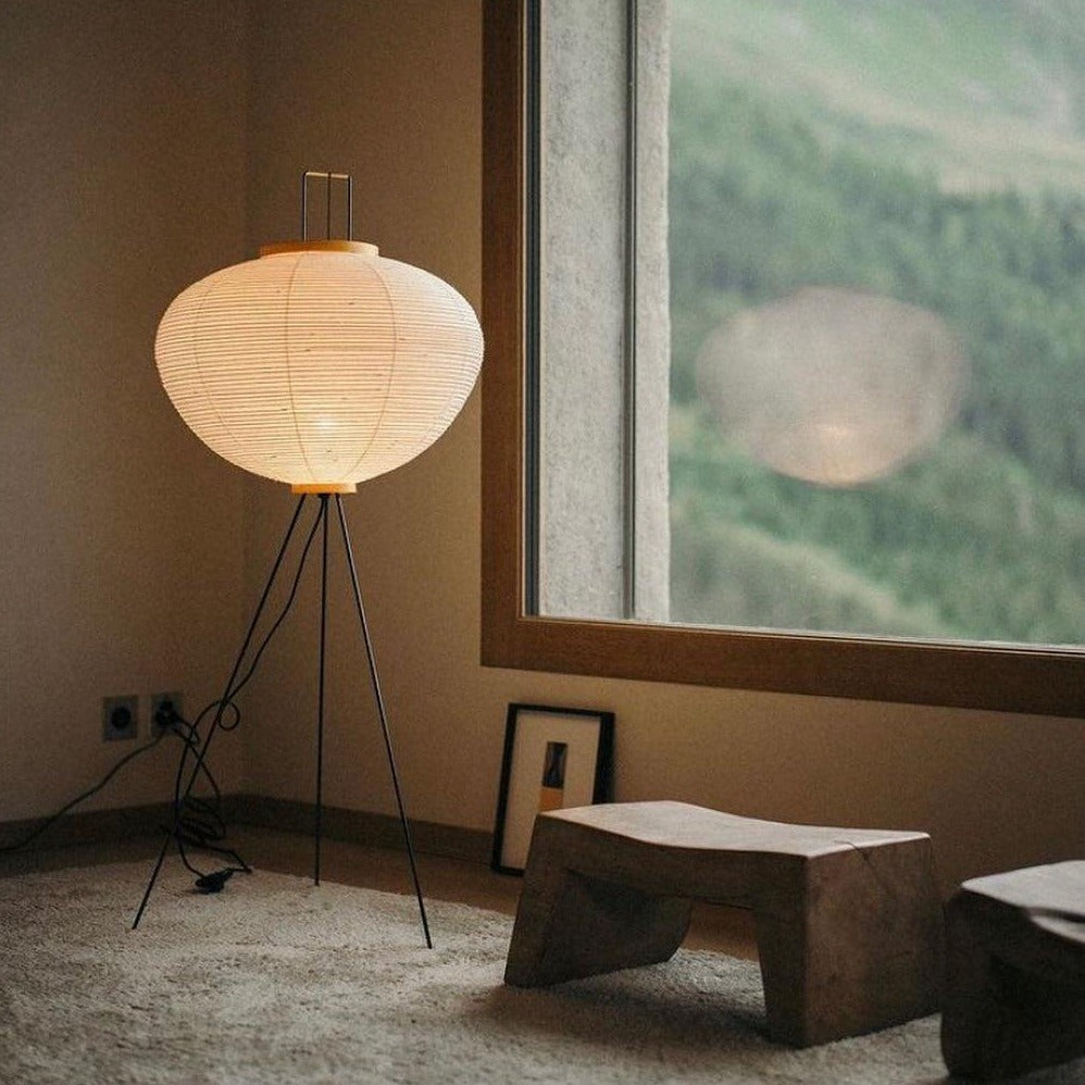 Hikaru Minimalist Design Floor Lamp — Soft Ambient Glow Rice Paper Shade
