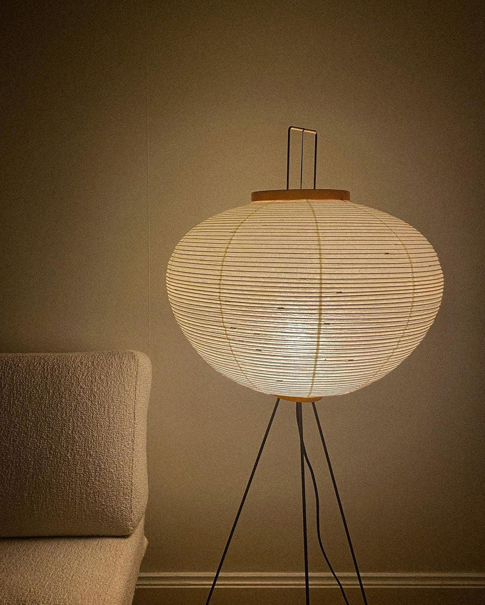 Hikaru Minimalist Design Floor Lamp — Soft Ambient Glow Rice Paper Shade